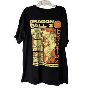 Dragon Ball Z Goku Gohan Krillin Piccolo Graphic Black Size Large Tee